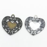 Colgantes de Aleación de Zinc en Forma de Corazón, chapado, más colores para la opción, 30x29x2mm, agujero:aproximado 1mm, 100PCs/Bolsa, Vendido por Bolsa