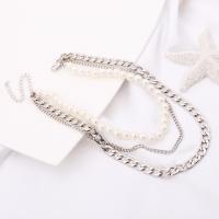 Mode Collier Choker, perle résine, avec Plastique ABS perle, pour femme, plus de couleurs à choisir Environ 15.7 pouce, Environ 11.8 pouce, Environ 11 pouce, Vendu par brin