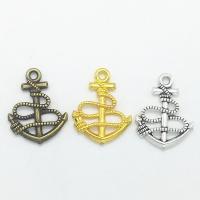 Zinc Alloy Ship Wheel & Anchor Pendant, plated Approx 2mm 