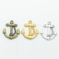 Zinc Alloy Ship Wheel & Anchor Pendant, plated Approx 1mm 