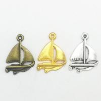 pendentif en alliage zinc de forme de véhicule, alliage de zinc, Bateau à voile, Placage, plus de couleurs à choisir Environ 1mm Vendu par sac