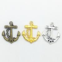 Zinc Alloy Ship Wheel & Anchor Pendant, plated Approx 1mm 