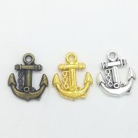 Rueda de barco de aleación de zinc & colgante de anclaje, chapado, más colores para la opción, 18x15x2.5mm, agujero:aproximado 1mm, 100PCs/Bolsa, Vendido por Bolsa