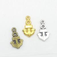 Rueda de barco de aleación de zinc & colgante de anclaje, chapado, más colores para la opción, 17x10x2mm, agujero:aproximado 1mm, 100PCs/Bolsa, Vendido por Bolsa