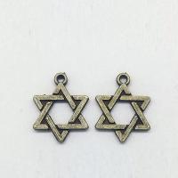 Zinc Alloy Star Pendant, Hexagram, antique bronze color plated Approx 1mm 