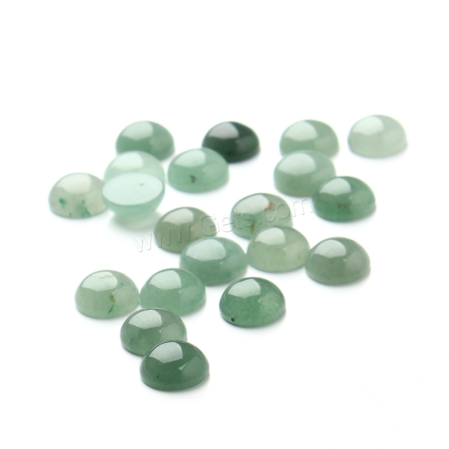 aventurine vert cabochon, temps bijou bijoux & normes différentes pour le choix & dos plat, 20PC/sac, Vendu par sac