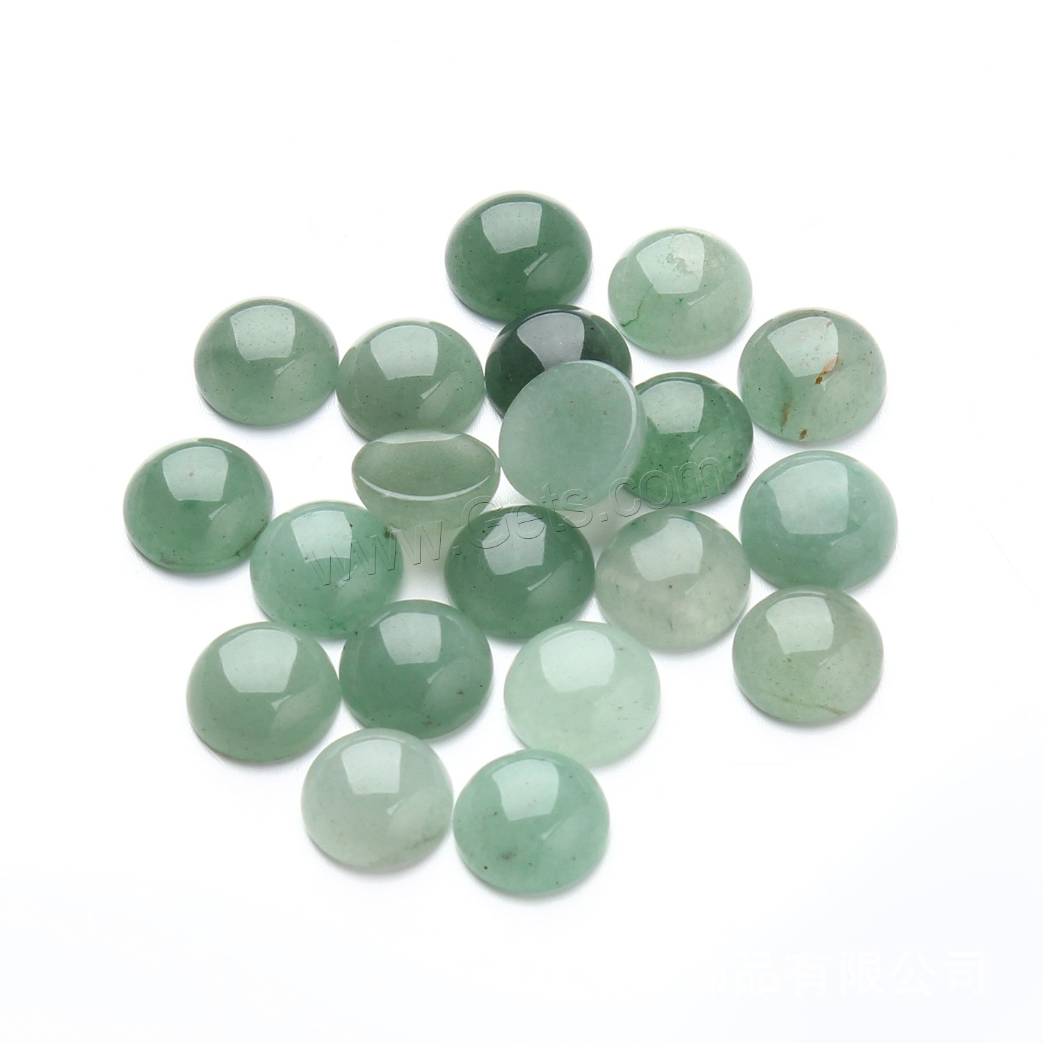 aventurine vert cabochon, temps bijou bijoux & normes différentes pour le choix & dos plat, 20PC/sac, Vendu par sac