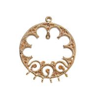 Pendentifs creux en laiton, Plaqué d'or, pour femme, 24*28mm Environ 1mm, Vendu par PC