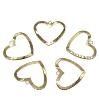 Brass Heart Pendants, gold color plated, nickel, lead & cadmium free Approx 2mm, Approx 