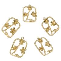 Brass Jewelry Pendants, gold color plated Approx 2mm, Approx 