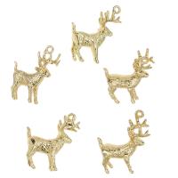 Animal Brass Pendants, Deer, gold color plated Approx 2mm, Approx 