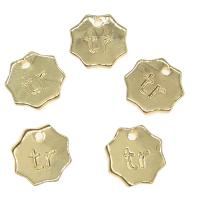 Brass Jewelry Pendants, gold color plated, nickel, lead & cadmium free Approx 1mm, Approx 