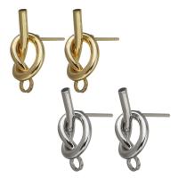 Brass Earring Stud Component, high quality plated & with loop 0.8mm Approx 2.5mm 