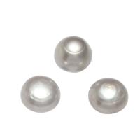 Perles nacres de culture d'eau douce demi percées , perle d'eau douce cultivée, pomme de terre, semi-foré, gris, 14-16mm Environ 0.8mm, Environ Vendu par sac