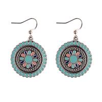 boucle d'oreille de goutte en Zinc Alloy et Émail  , alliage de zinc, bijoux de mode & pour femme & émail, plus de couleurs à choisir, 44mm, Vendu par paire