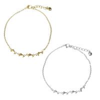 Bracelets en acier inoxydable bijoux, avec 1.5Inch chaînes de rallonge, Placage, chaîne ovale & pour femme, plus de couleurs à choisir  2mm Environ 9 pouce, Vendu par brin