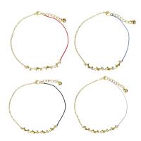 Bracelets en acier inoxydable bijoux, avec corde en nylon, avec 1.5Inch chaînes de rallonge, Placage de couleur d'or, chaîne ovale & pour femme, plus de couleurs à choisir  2mm,1mm Environ 10 pouce, Vendu par brin