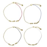 Bracelets en acier inoxydable bijoux, avec corde en nylon, avec 1.5Inch chaînes de rallonge, Placage de couleur d'or, chaîne ovale & pour femme, plus de couleurs à choisir  2mm,1mm Environ 9.5 pouce, Vendu par brin