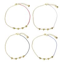 Bracelets en acier inoxydable bijoux, avec corde en nylon, avec 1.5Inch chaînes de rallonge, coeur, Placage de couleur d'or, chaîne ovale & pour femme, plus de couleurs à choisir  2mm,1mm Environ 9.5 pouce, Vendu par brin