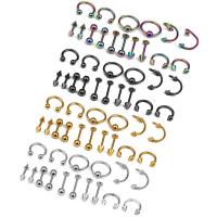 Edelstahl Body Piercing-Schmuck-Set, unisex & gemischt, keine, 16PC/Tasche, verkauft von Tasche