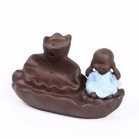 Incense Smoke Flow Backflow Holder Ceramic Incense Burner, Porcelain, half handmade, for home and office & durable 