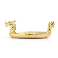 Porcelain Incense Seat, Dragon, plated, for home and office & durable, golden 