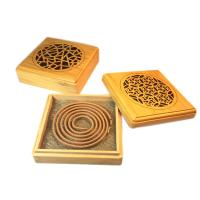 Bamboo Incense Burner,  Square, handmade, for home and office & durable 