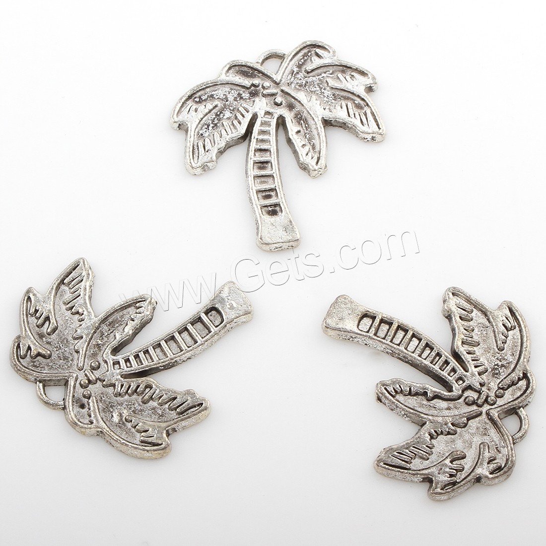 Zinc Alloy Jewelry Pendants, Palm Tree, plated, more colors for choice, 27*28mm, Hole:Approx 2mm, Approx 161PCs/Bag, Sold By Bag