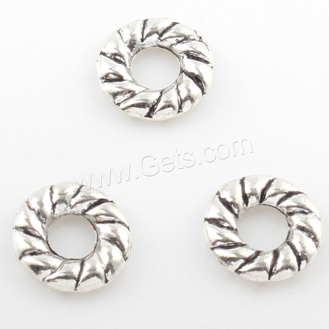 Perles intercalaires en alliage de zinc, Placage, plus de couleurs à choisir, 10*10mm, Trou:Environ 4mm, Environ 500PC/sac, Vendu par sac