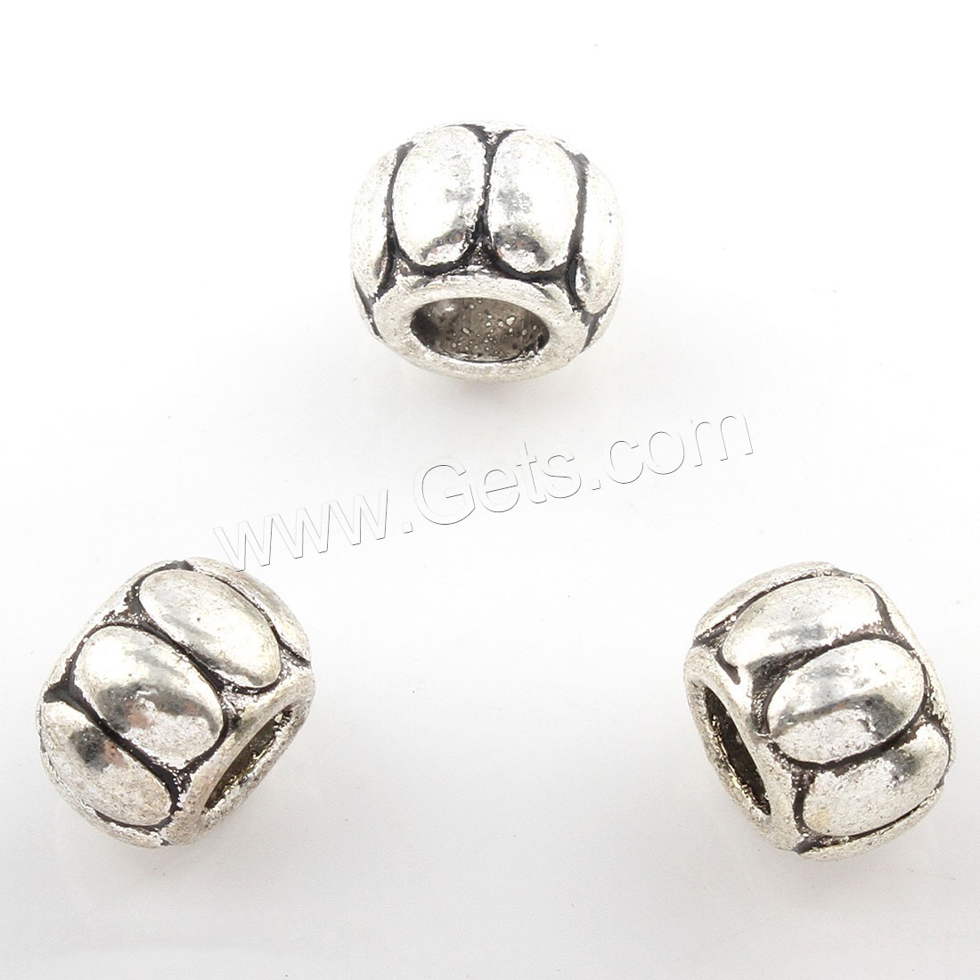 Perles intercalaires en alliage de zinc, Placage, plus de couleurs à choisir, 10*6mm, Trou:Environ 4mm, Environ 294PC/sac, Vendu par sac