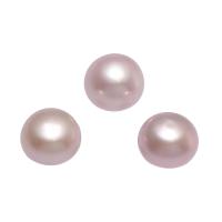 Perles nacres de culture d'eau douce demi percées , perle d'eau douce cultivée, pomme de terre, naturel, semi-foré, violet Environ 0.8mm, Vendu par paire