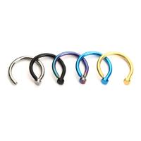 Joyería de Piercing de nariz de acero inoxidable, hipo alérgico & unisexo, más colores para la opción, 10mm line 1mm, 10PC/Bolsa, Vendido por Bolsa