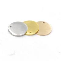 Stainless Steel Pendants, 304 Stainless Steel, Flat Round, plated 1.5mm 