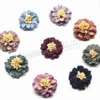 Accesorio del pelo de DIY que, PU de microfibra, Chrysamthemum, más colores para la opción, 50PCs/Bolsa, Vendido por Bolsa