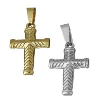 Stainless Steel Cross Pendants, plated Approx 