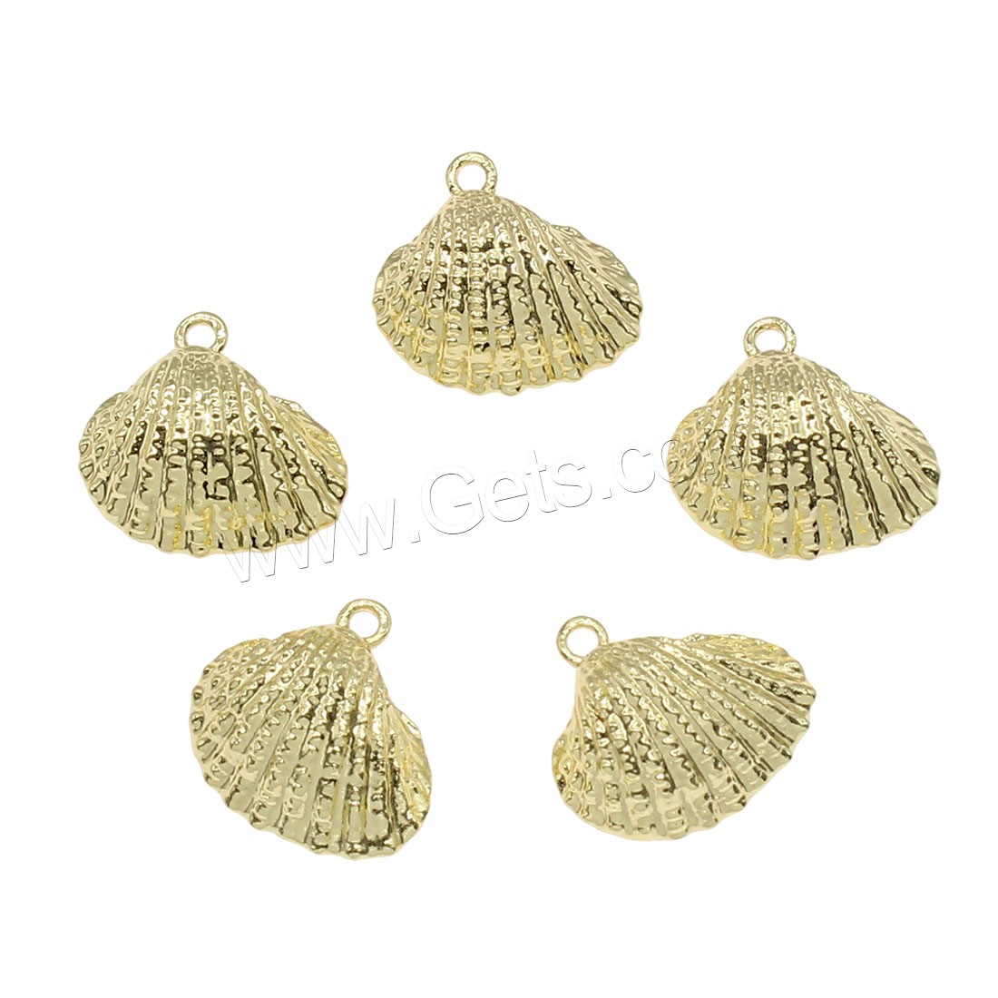 Brass Jewelry Pendants, Shell, plated, more colors for choice, 14x13mm, Hole:Approx 1mm, 80PCs/Bag, Sold By Bag