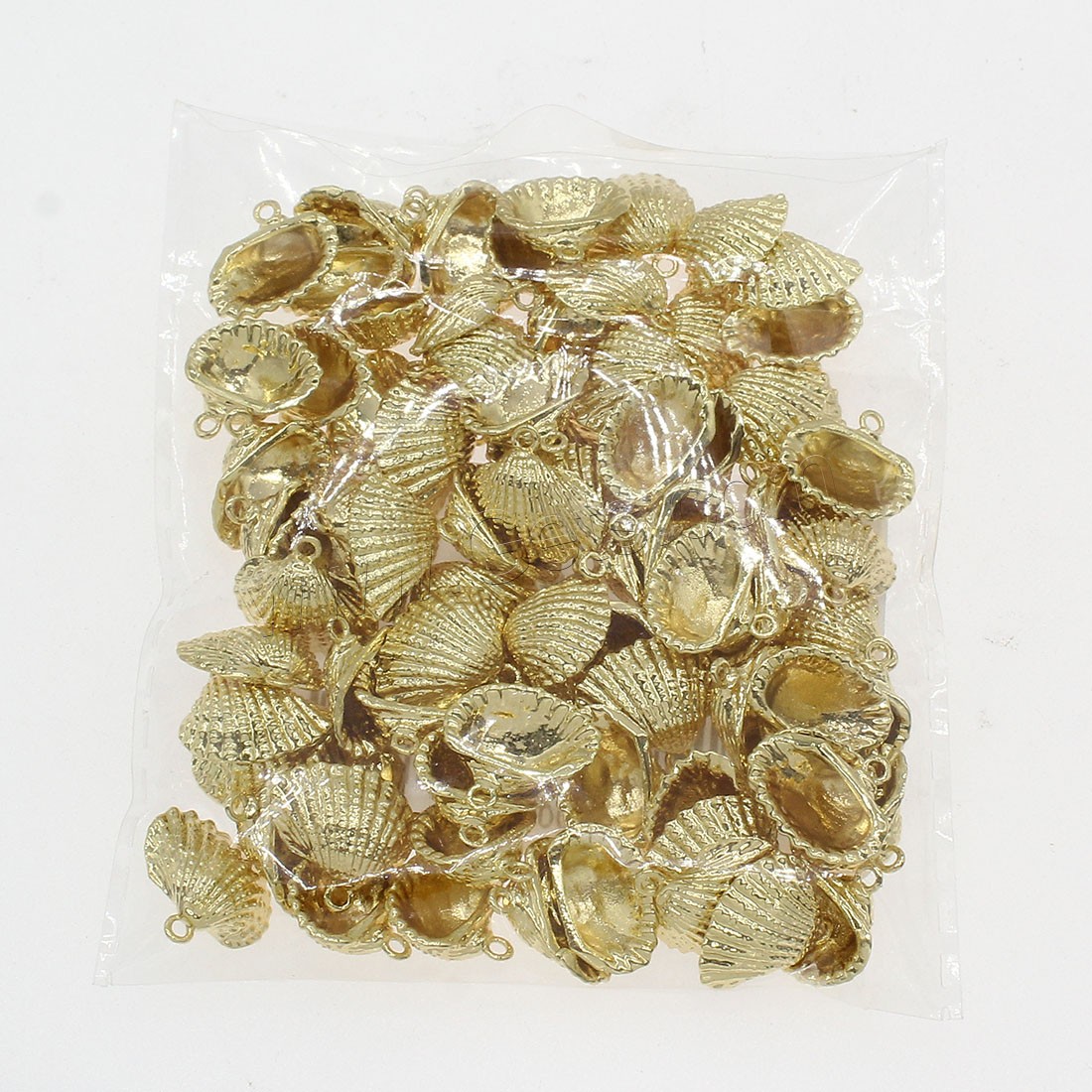 Brass Jewelry Pendants, Shell, plated, more colors for choice, 14x13mm, Hole:Approx 1mm, 80PCs/Bag, Sold By Bag