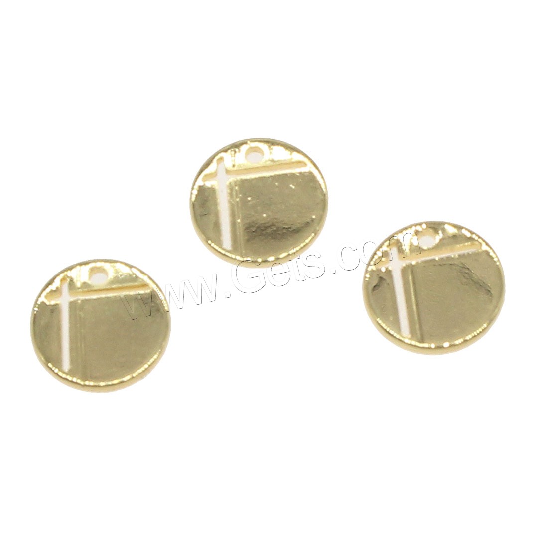 Brass Jewelry Pendants, Flat Round, plated, more colors for choice, 10x10mm, Hole:Approx 0.5mm, 150PCs/Bag, Sold By Bag