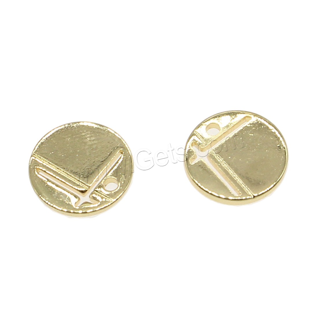 Brass Jewelry Pendants, Flat Round, plated, more colors for choice, 10x10mm, Hole:Approx 0.5mm, 150PCs/Bag, Sold By Bag