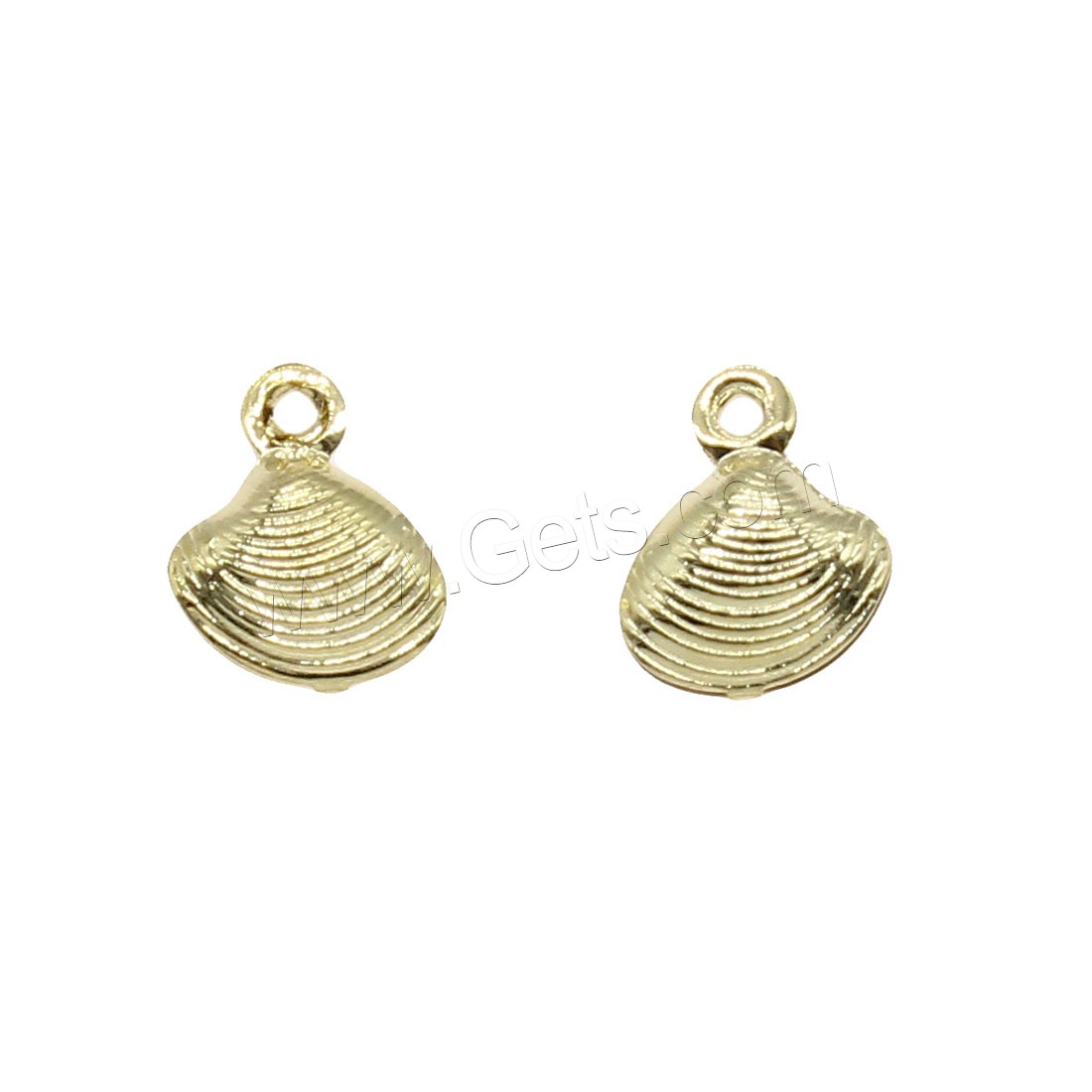 Brass Jewelry Pendants, Shell, plated, more colors for choice, 9x10mm, Hole:Approx 0.5mm, 300PCs/Bag, Sold By Bag