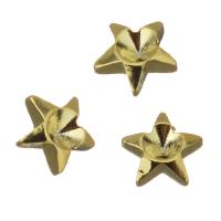 metal cabujón, Estrella, dorado, 4x4x1mm, Vendido por UD