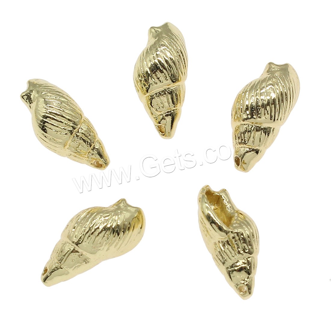 Brass Jewelry Pendants, Conch, plated, more colors for choice, 17x9mm, Hole:Approx 0.5mm, 30PCs/Bag, Sold By Bag