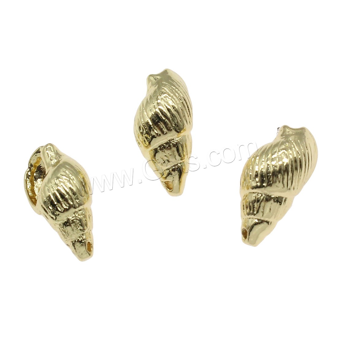 Brass Jewelry Pendants, Conch, plated, more colors for choice, 17x9mm, Hole:Approx 0.5mm, 30PCs/Bag, Sold By Bag