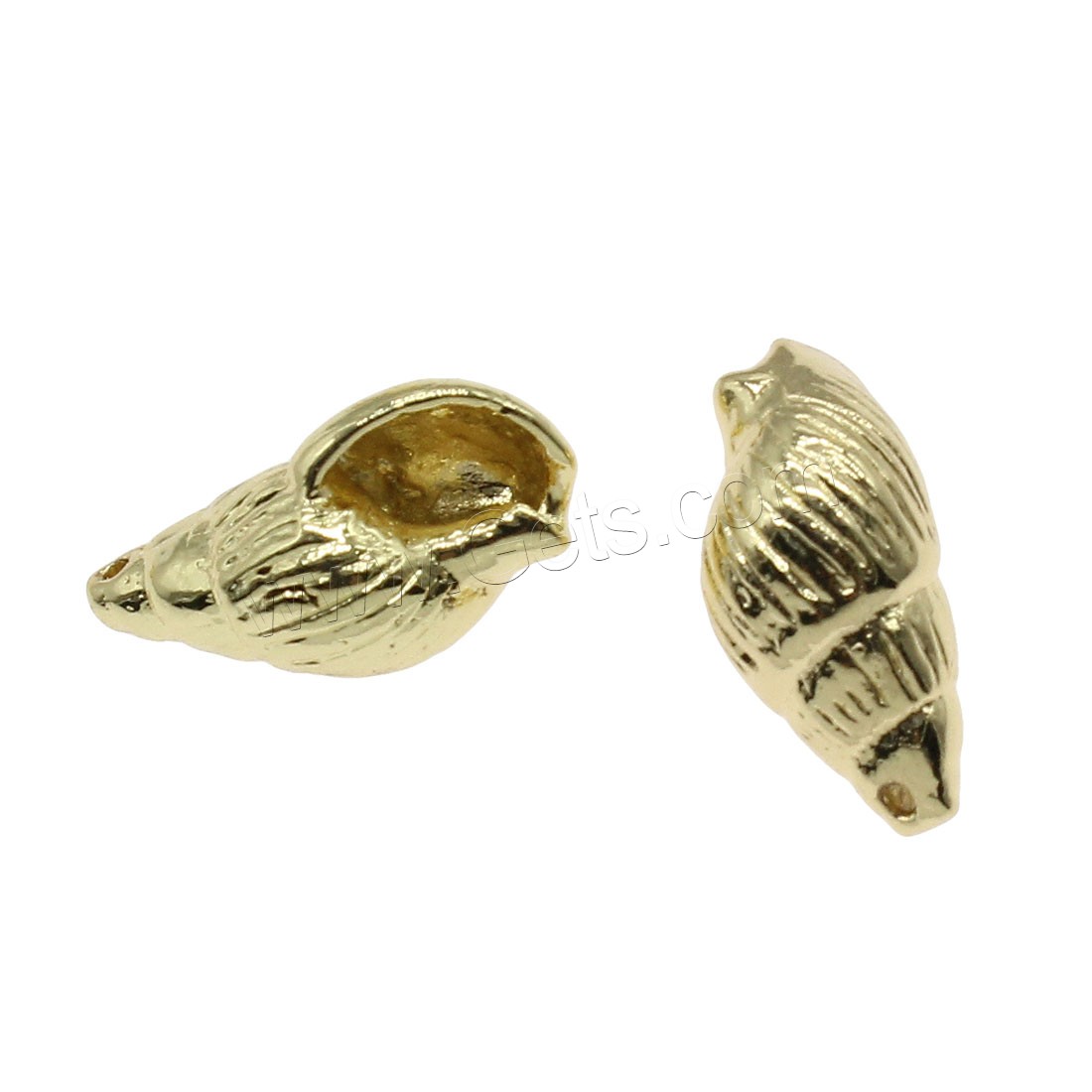 Brass Jewelry Pendants, Conch, plated, more colors for choice, 17x9mm, Hole:Approx 0.5mm, 30PCs/Bag, Sold By Bag