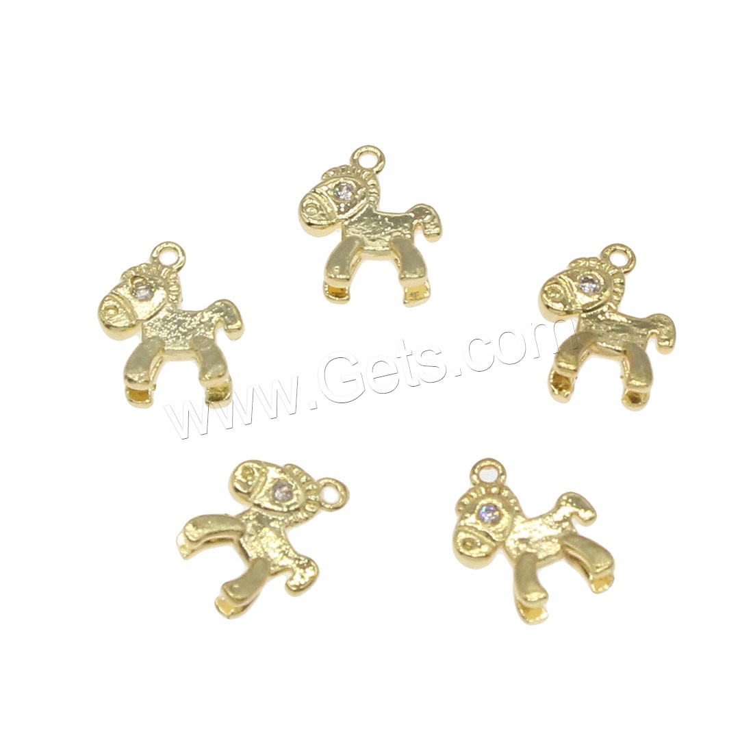 Animal Brass Pendants, Horse, plated, with rhinestone, more colors for choice, 9x10mm, Hole:Approx 0.5mm, 200PCs/Bag, Sold By Bag