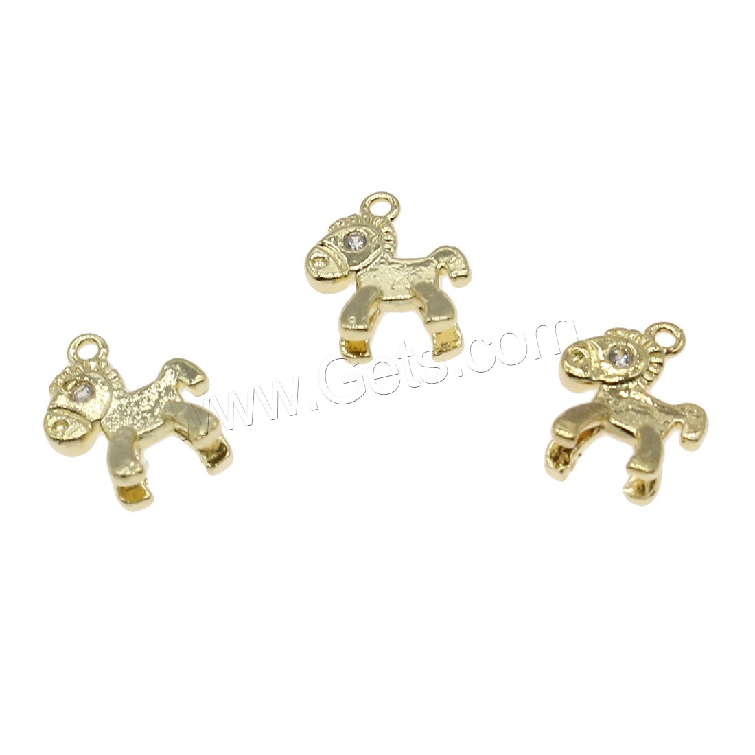 Animal Brass Pendants, Horse, plated, with rhinestone, more colors for choice, 9x10mm, Hole:Approx 0.5mm, 200PCs/Bag, Sold By Bag