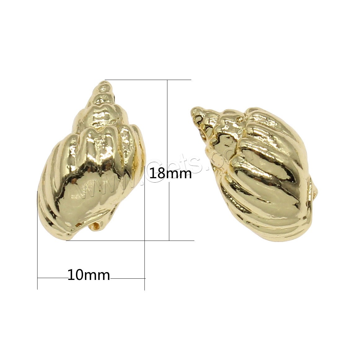 Brass Jewelry Pendants, Conch, plated, more colors for choice, 18x10mm, Hole:Approx 1mm, 50PCs/Bag, Sold By Bag