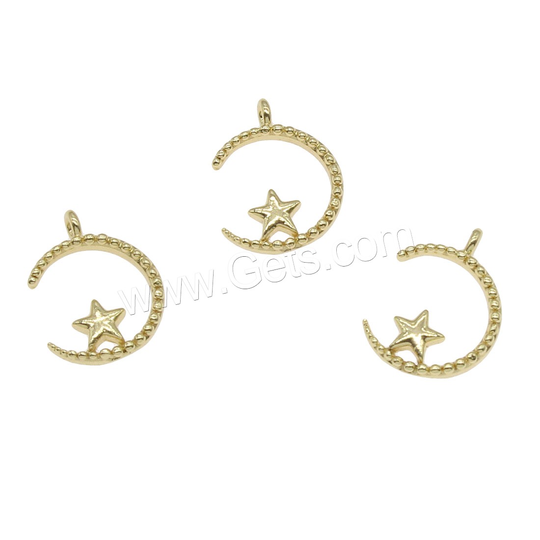 Brass Jewelry Pendants, Moon and Star, plated, more colors for choice, 13x11mm, Hole:Approx 0.5mm, 53PCs/Bag, Sold By Bag