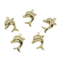 Animal Brass Pendants, Dolphin, plated Approx 0.5mm 