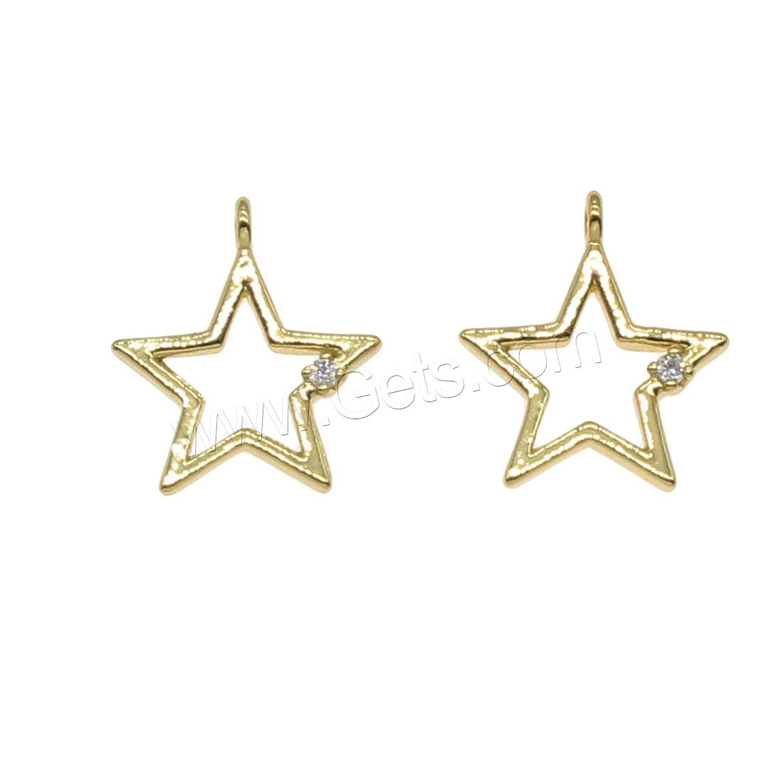 Brass Star Pendants, plated, with rhinestone & hollow, more colors for choice, 13x14mm, Hole:Approx 0.5mm, 130PCs/Bag, Sold By Bag